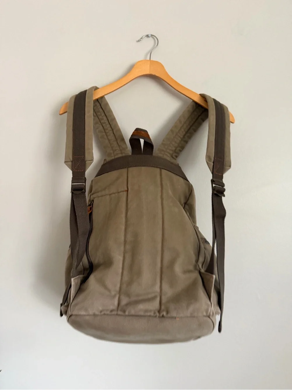 Vintage Canvas Backpack Leather Rucksack Knapsack Tote Satch